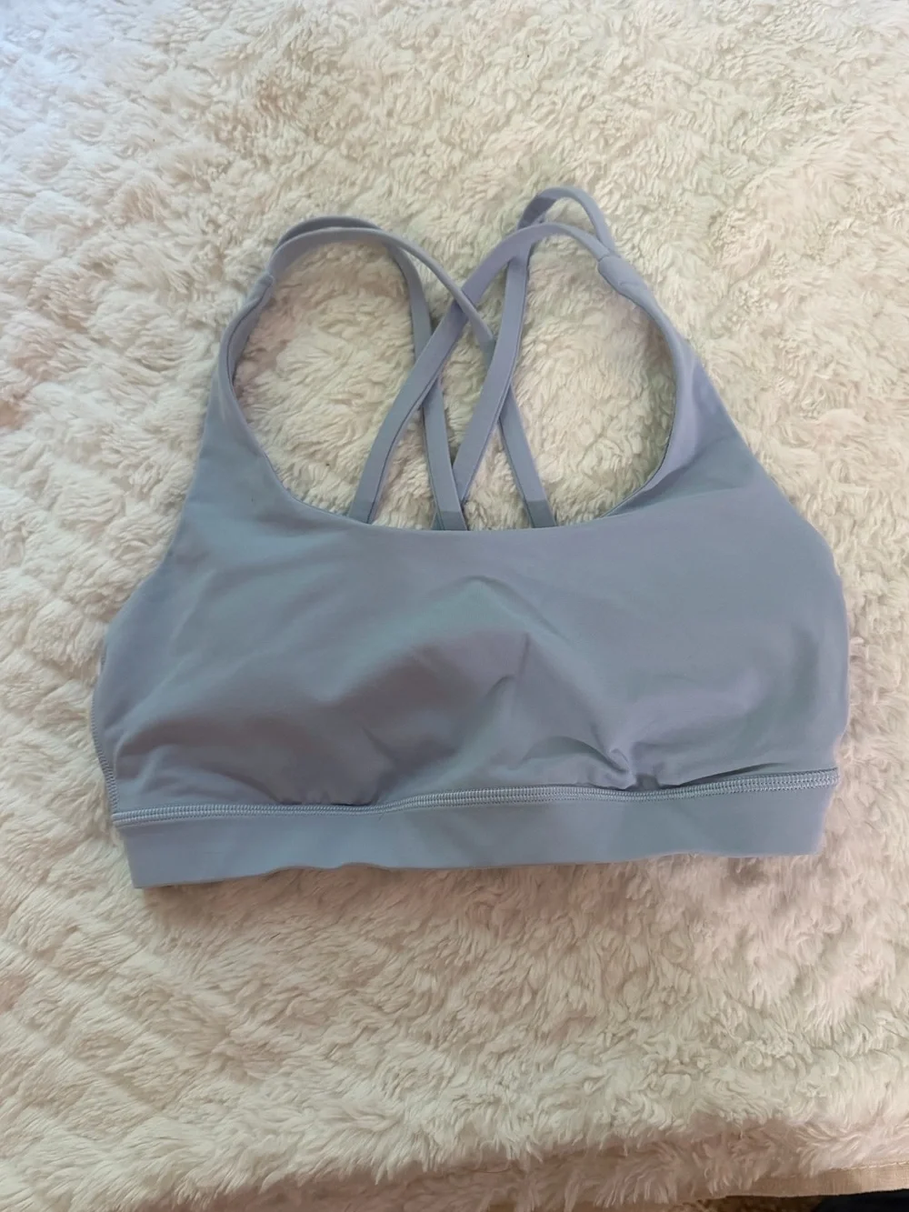 Lululemon Athletica Light Blue Strappy Sports Bra